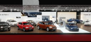 Visualisierung BMW Stand Vienna Autoshow 2017 Zentralansicht