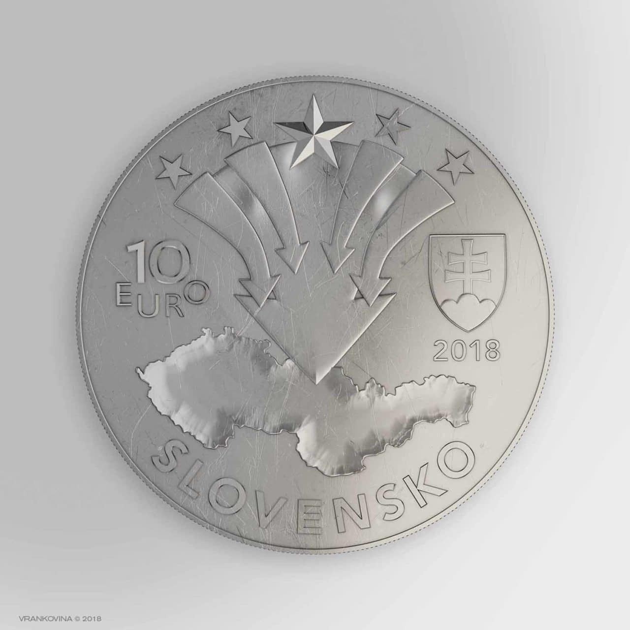Münze zum 50. Jubiläum des August 1968, Reverz