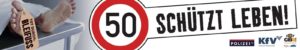 Verkehrssicherheitskampagne des Landes Salzburg 2010: Banner "50 schützt Leben"