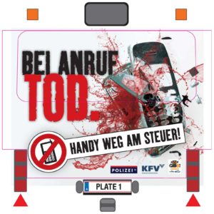 Verkehrssicherheitskampagne 2011 Buskleber
