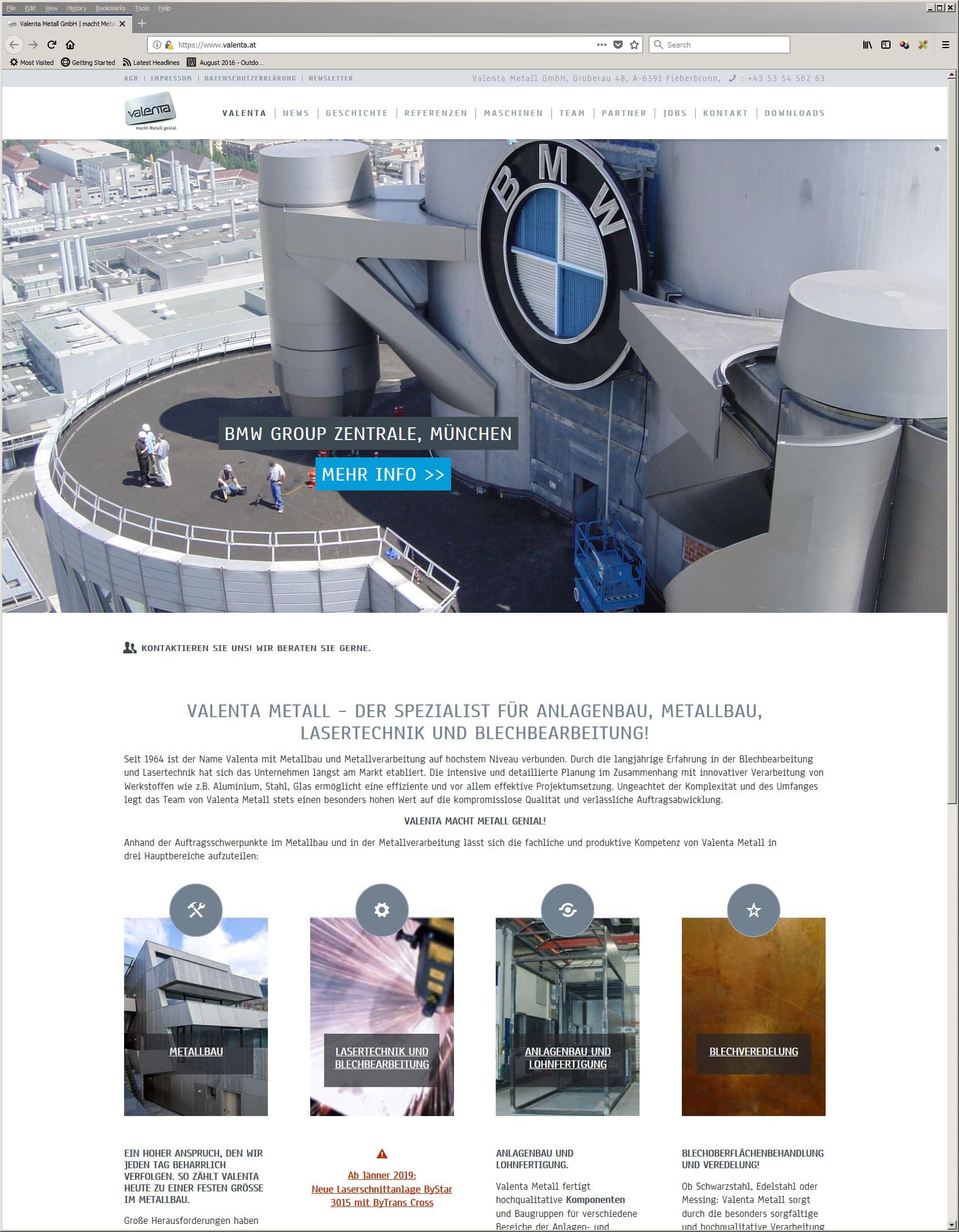 Valenta Metall GmbH: Website