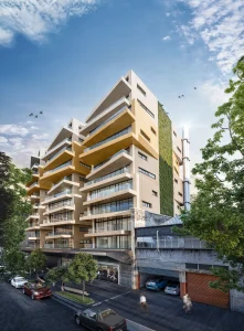 Larcor Senobond A2 Aluminiumpaneele - Vorgehängte Fassade mit einem vertikalen Garten