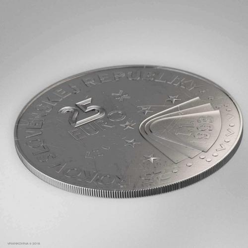 Münze zum 25. Jahrestag der Gründung der Slowakischen Republik, Revers