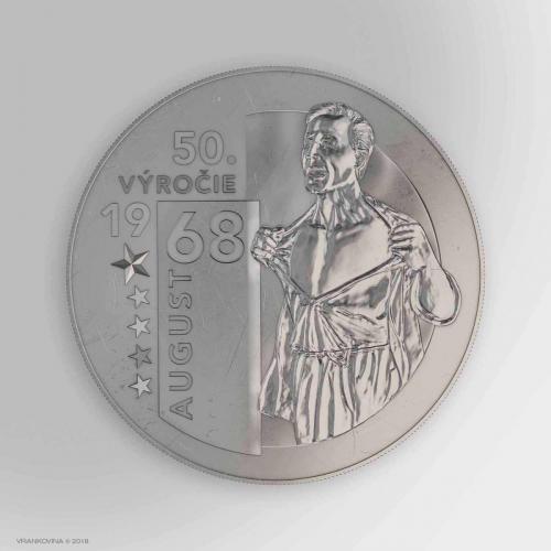 Münze zum 50. Jubiläum des August 1968, Averz