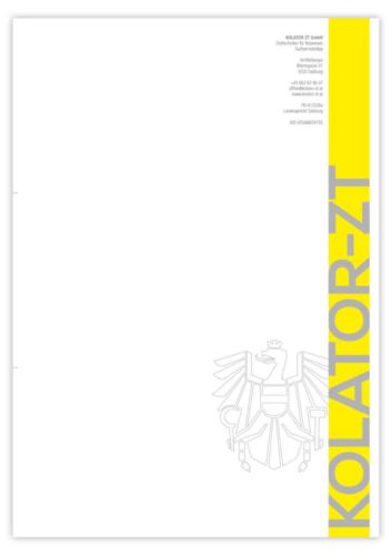 Kolator ZT GmbH Briefpapier
